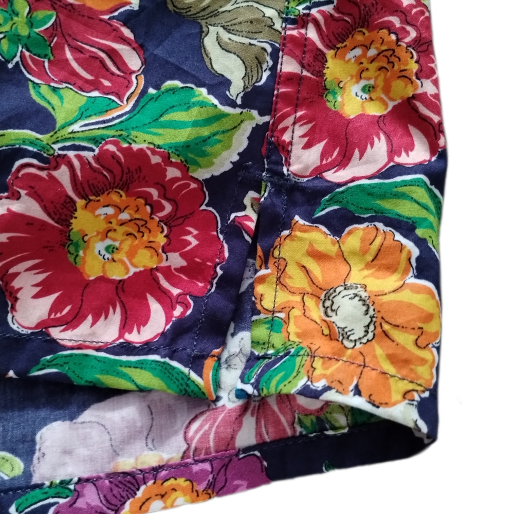 Patrick Assaraf NWT Floral Camp Collar Resort Shirt Cotton L - Picture 5 of 9